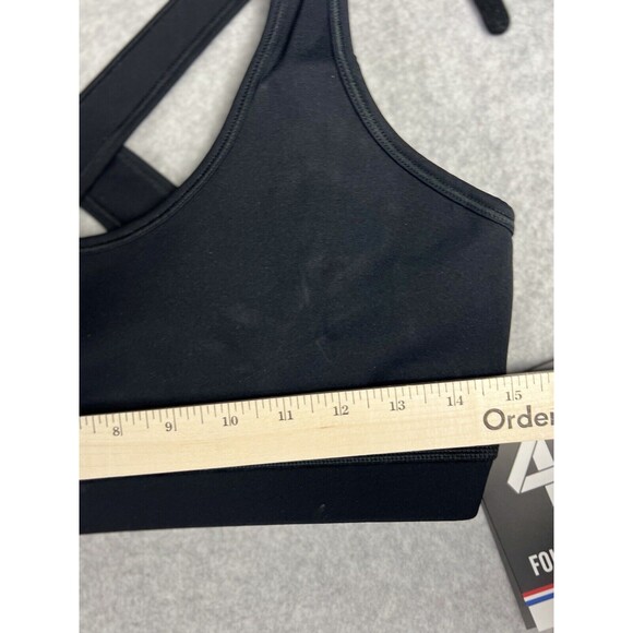 Fourlaps Sports Bra Womens L Black Infinity Crossback Support Stretch 4Laps NEW - Picture 6 of 16